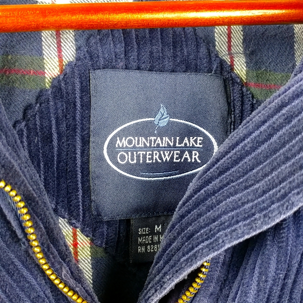 Women's Blue Corduroy Flannel Lined Utility Chore Jacket - Picture 2 of 7